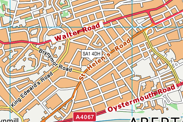 SA1 4DH map - OS VectorMap District (Ordnance Survey)