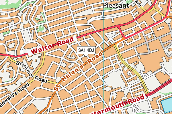 SA1 4DJ map - OS VectorMap District (Ordnance Survey)