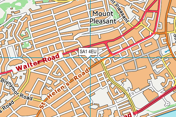 SA1 4EU map - OS VectorMap District (Ordnance Survey)