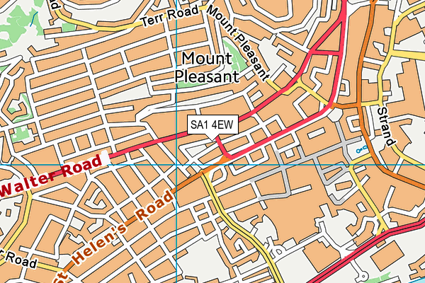 SA1 4EW map - OS VectorMap District (Ordnance Survey)