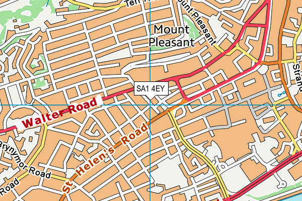 SA1 4EY map - OS VectorMap District (Ordnance Survey)