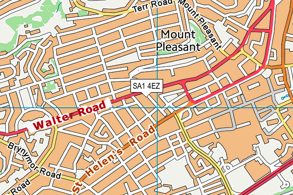 SA1 4EZ map - OS VectorMap District (Ordnance Survey)