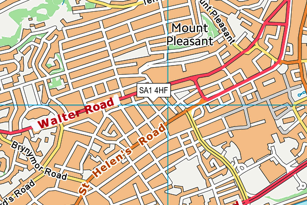 SA1 4HF map - OS VectorMap District (Ordnance Survey)