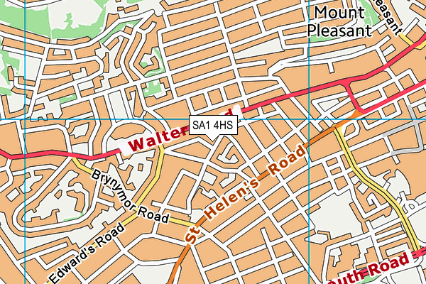 SA1 4HS map - OS VectorMap District (Ordnance Survey)