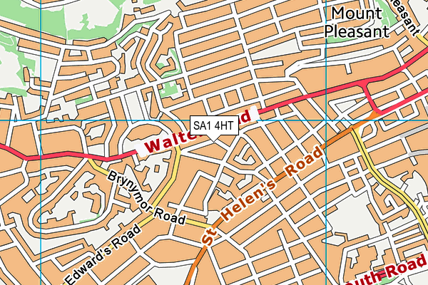 SA1 4HT map - OS VectorMap District (Ordnance Survey)