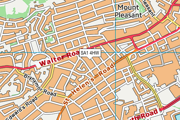 SA1 4HW map - OS VectorMap District (Ordnance Survey)