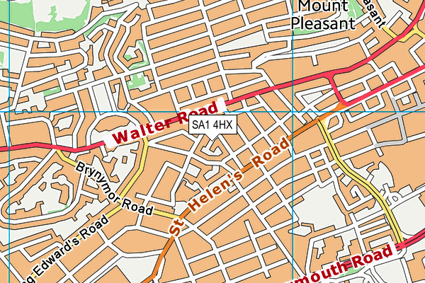 SA1 4HX map - OS VectorMap District (Ordnance Survey)