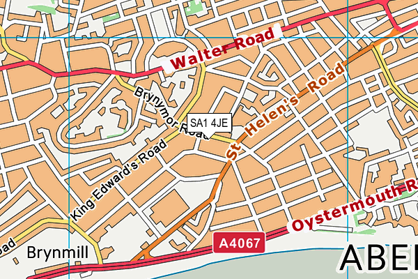 SA1 4JE map - OS VectorMap District (Ordnance Survey)