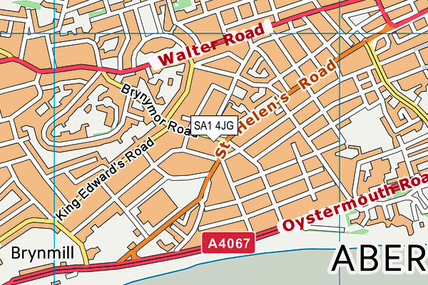 SA1 4JG map - OS VectorMap District (Ordnance Survey)