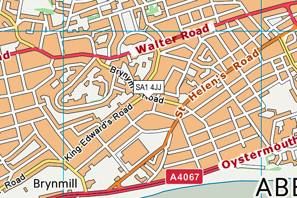 SA1 4JJ map - OS VectorMap District (Ordnance Survey)