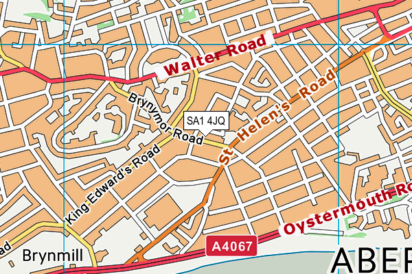 SA1 4JQ map - OS VectorMap District (Ordnance Survey)