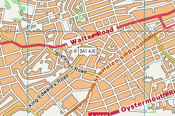 SA1 4JS map - OS VectorMap District (Ordnance Survey)