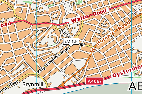 SA1 4LH map - OS VectorMap District (Ordnance Survey)