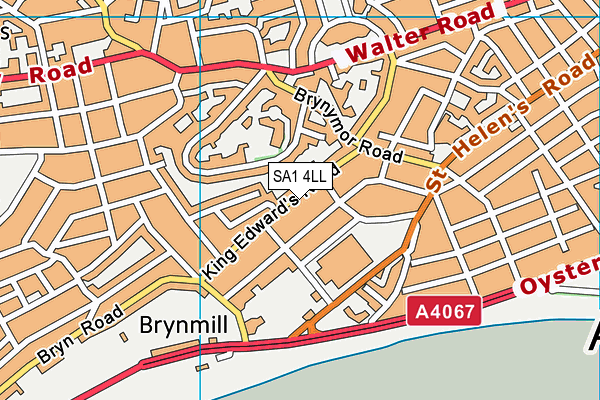 SA1 4LL map - OS VectorMap District (Ordnance Survey)