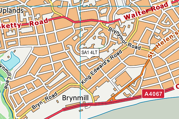 SA1 4LT map - OS VectorMap District (Ordnance Survey)