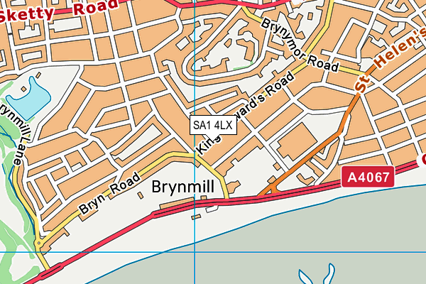 SA1 4LX map - OS VectorMap District (Ordnance Survey)