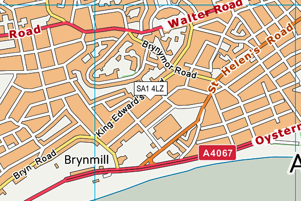 SA1 4LZ map - OS VectorMap District (Ordnance Survey)