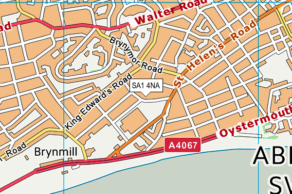 SA1 4NA map - OS VectorMap District (Ordnance Survey)