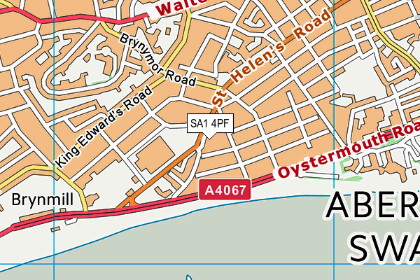 SA1 4PF map - OS VectorMap District (Ordnance Survey)