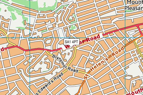 SA1 4PT map - OS VectorMap District (Ordnance Survey)