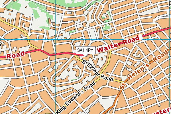 SA1 4PY map - OS VectorMap District (Ordnance Survey)