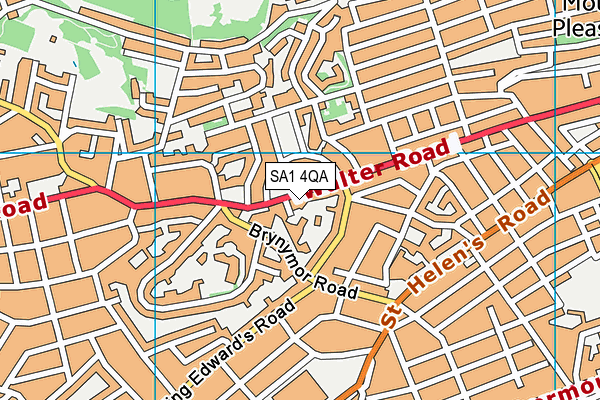 SA1 4QA map - OS VectorMap District (Ordnance Survey)