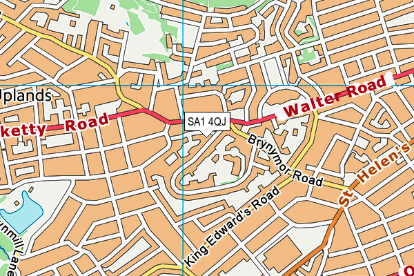 SA1 4QJ map - OS VectorMap District (Ordnance Survey)