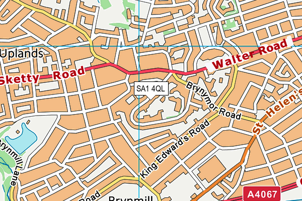 SA1 4QL map - OS VectorMap District (Ordnance Survey)