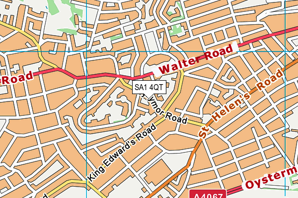 SA1 4QT map - OS VectorMap District (Ordnance Survey)