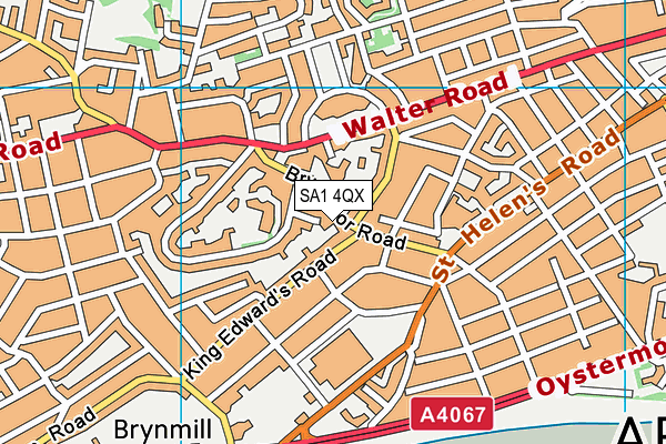 SA1 4QX map - OS VectorMap District (Ordnance Survey)