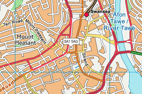 SA1 5AG map - OS VectorMap District (Ordnance Survey)