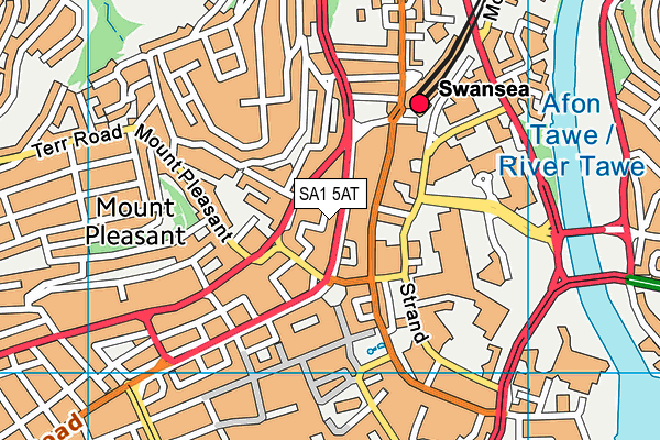 SA1 5AT map - OS VectorMap District (Ordnance Survey)