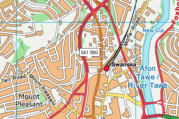 SA1 5BG map - OS VectorMap District (Ordnance Survey)