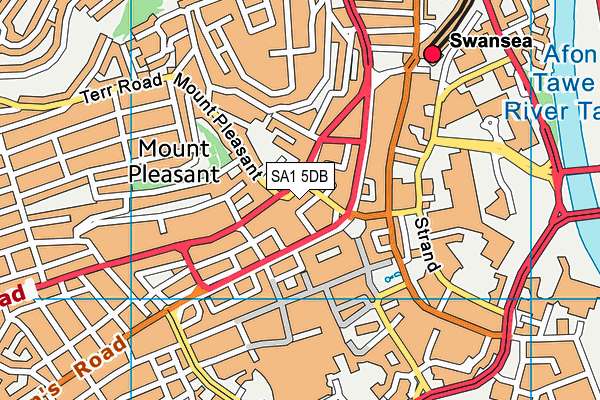 SA1 5DB map - OS VectorMap District (Ordnance Survey)