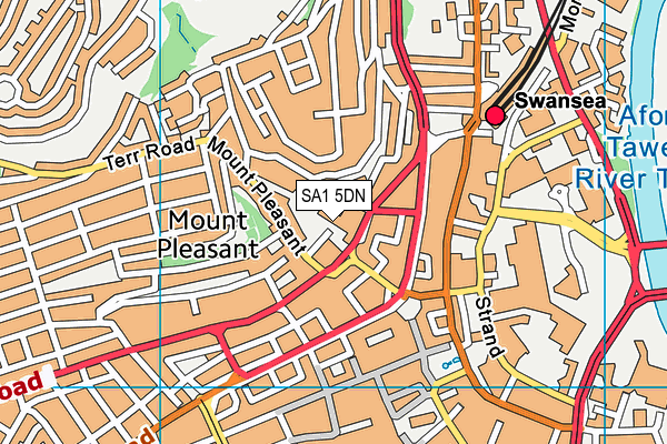 SA1 5DN map - OS VectorMap District (Ordnance Survey)