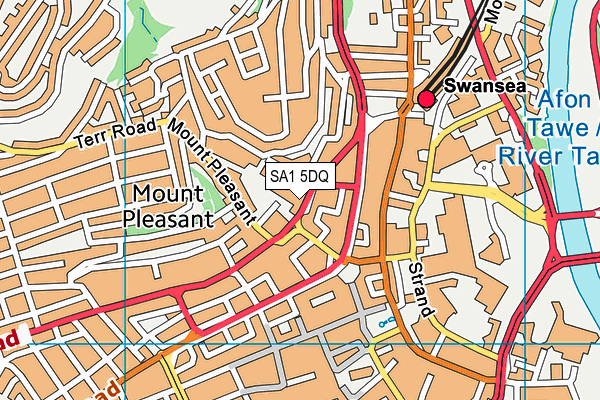 SA1 5DQ map - OS VectorMap District (Ordnance Survey)