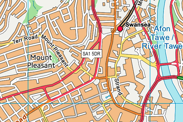 SA1 5DR map - OS VectorMap District (Ordnance Survey)