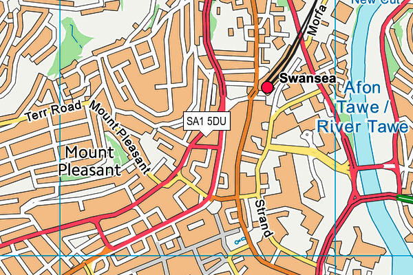 SA1 5DU map - OS VectorMap District (Ordnance Survey)