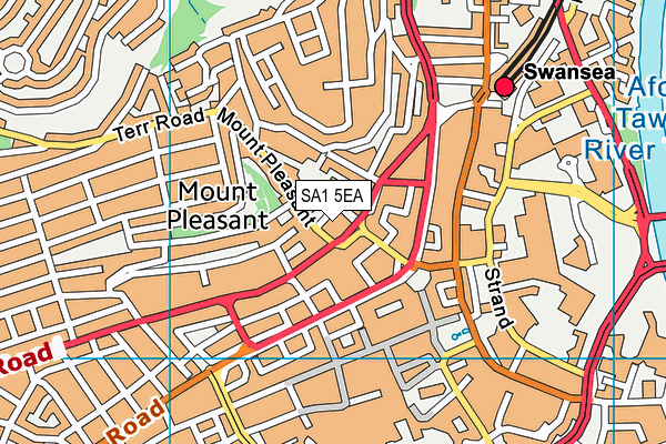 SA1 5EA map - OS VectorMap District (Ordnance Survey)