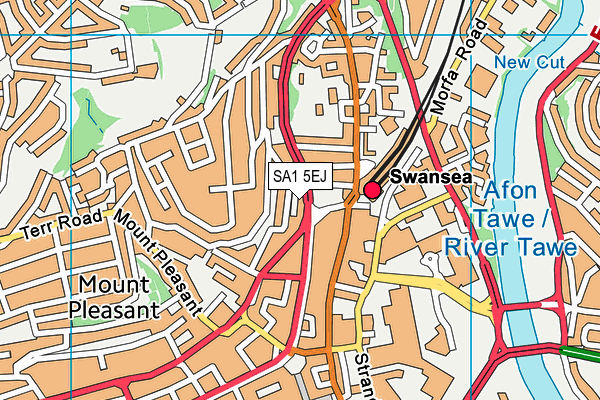 SA1 5EJ map - OS VectorMap District (Ordnance Survey)