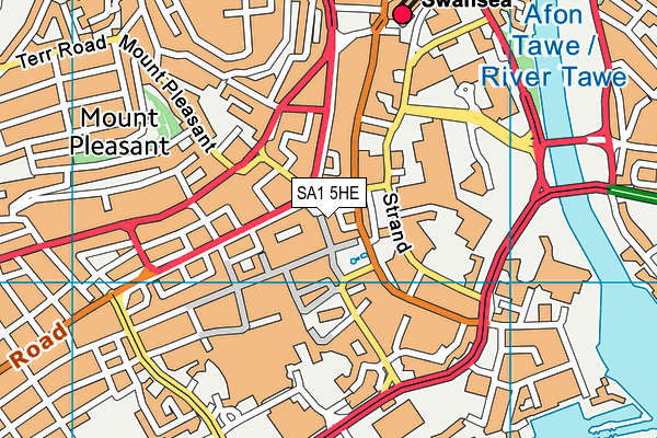 SA1 5HE map - OS VectorMap District (Ordnance Survey)