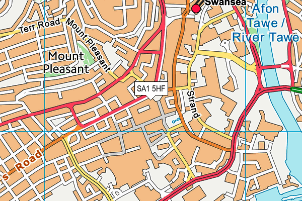 SA1 5HF map - OS VectorMap District (Ordnance Survey)