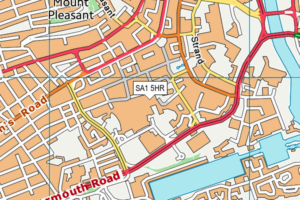 SA1 5HR map - OS VectorMap District (Ordnance Survey)