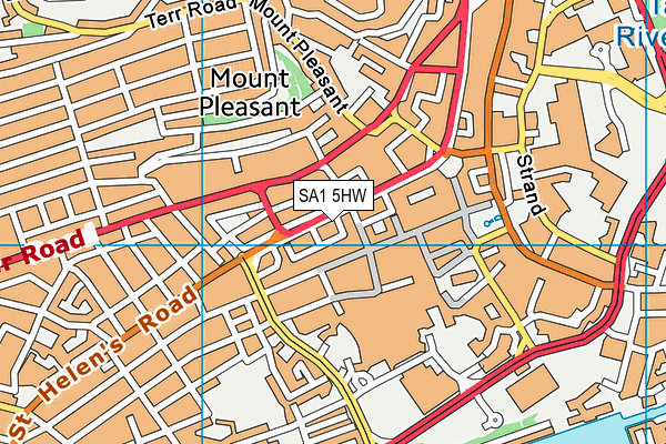 SA1 5HW map - OS VectorMap District (Ordnance Survey)