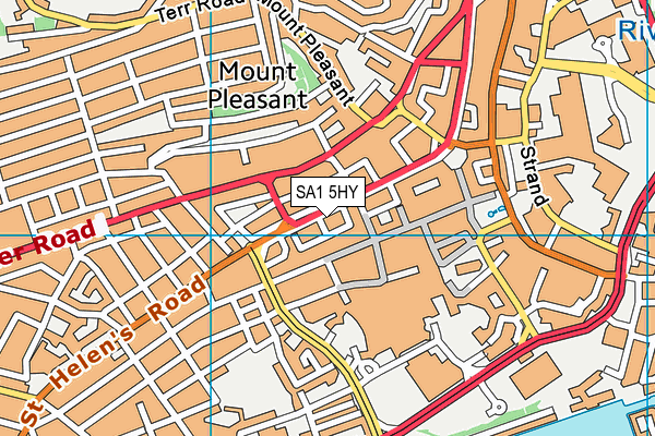 SA1 5HY map - OS VectorMap District (Ordnance Survey)