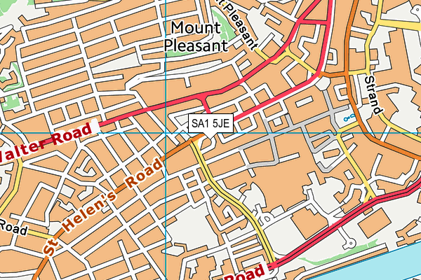 SA1 5JE map - OS VectorMap District (Ordnance Survey)