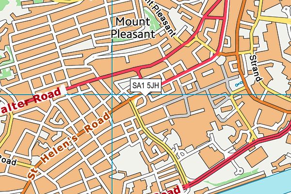 SA1 5JH map - OS VectorMap District (Ordnance Survey)