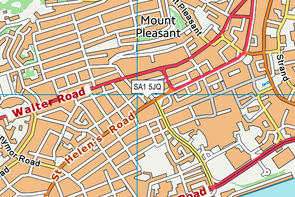 SA1 5JQ map - OS VectorMap District (Ordnance Survey)