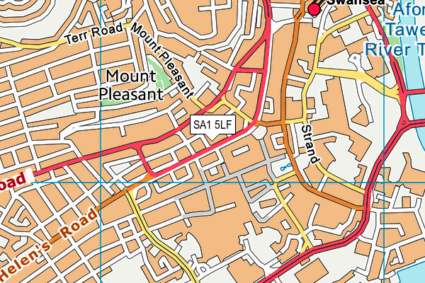 SA1 5LF map - OS VectorMap District (Ordnance Survey)