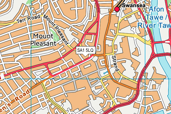 SA1 5LQ map - OS VectorMap District (Ordnance Survey)